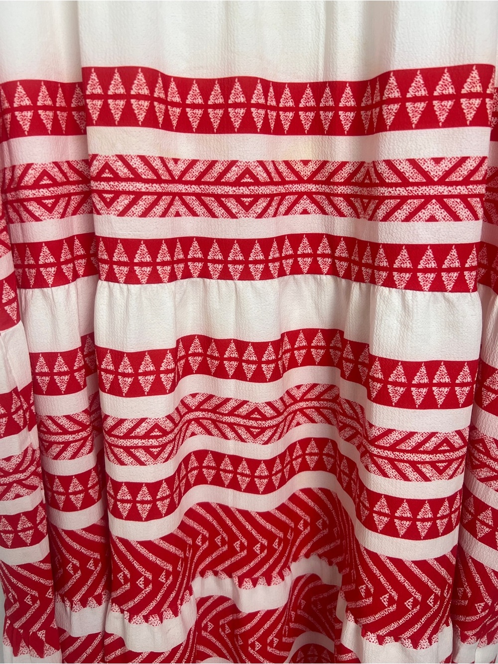 NWOT Silk & Salt Large Red & White Summer Of Love Bohemian Tiered Maxi Dress - Picture 6 of 11